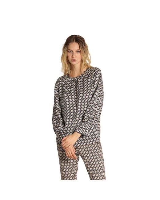 Mason's Gray Hemd aus viskose mit geometrischem druck