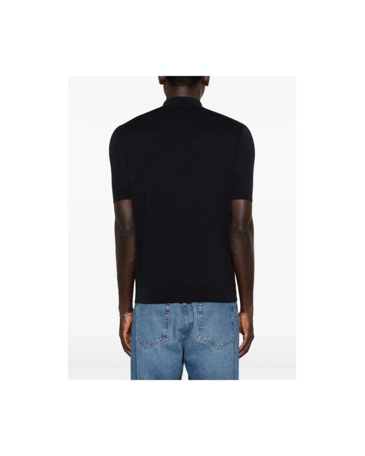 Fedeli Black Polo Shirts for men