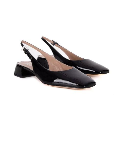 Baldinini Black Schwarze Lackballerinas