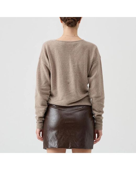 FEDERICA TOSI Brown V-Neck Knitwear