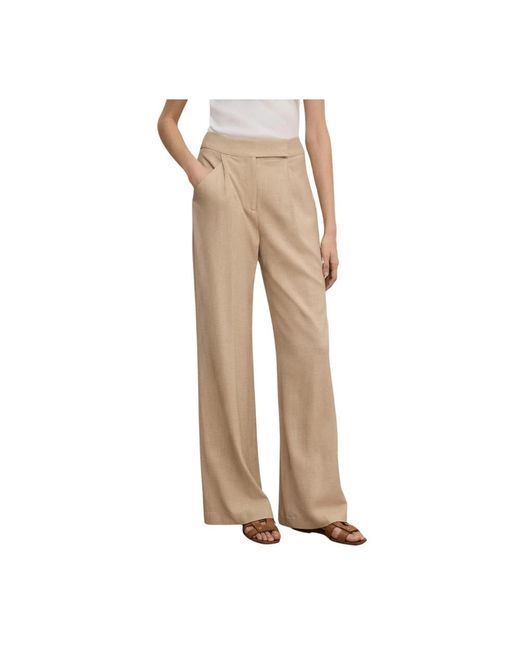 Veronica Beard Natural Wide Trousers