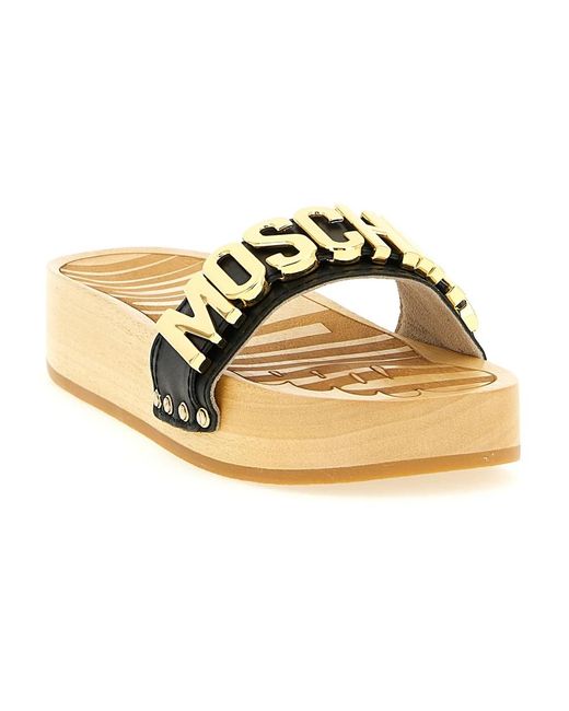 Moschino Metallic Sliders