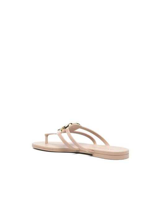Dolce & Gabbana Natural Neutrals Flip-Flops & Slides