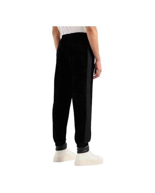 ARMANI EXCHANGE Black Straight Trousers for men