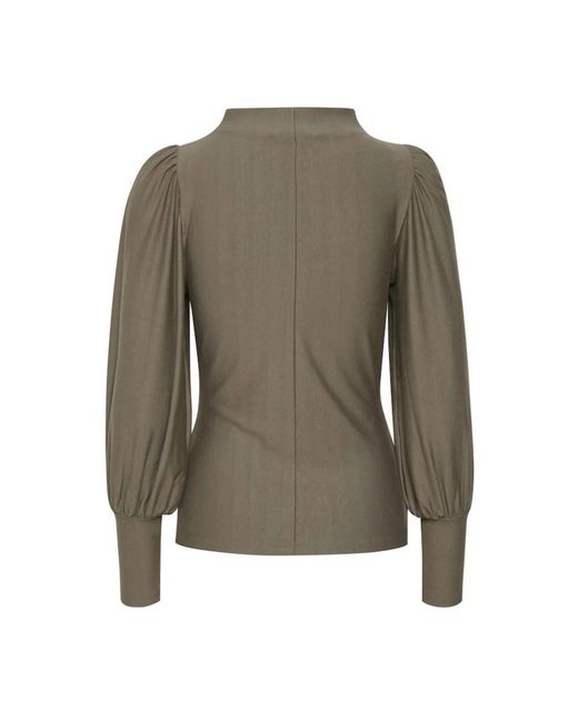 Gestuz Rifa Puff Blouse in het Green