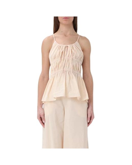Liviana Conti Natural Sleeveless Tops