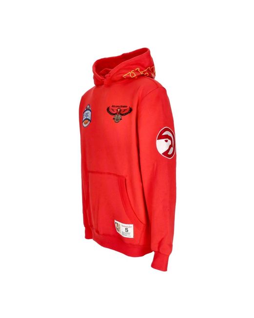 Mitchell & Ness Red Hoodies for men