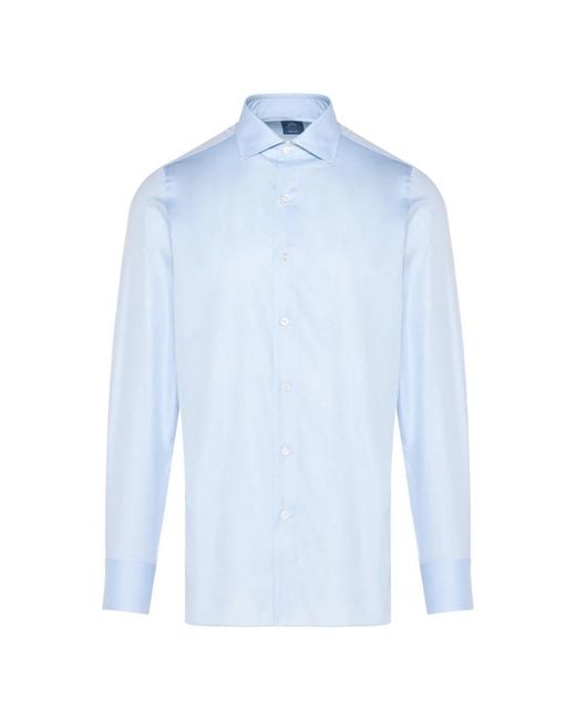 Finamore 1925 Blue Formal Shirts for men