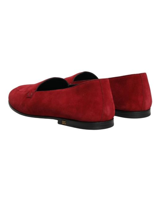 Dolce & Gabbana Red Loafers for men