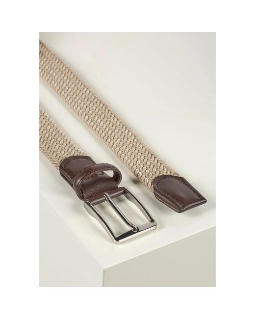 Howard London Accessoires ,Leer Gevlochten Riem Marvin in het Gray voor heren