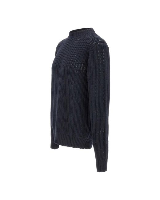 FILIPPO DE LAURENTIIS Blue Round-Neck Knitwear for men