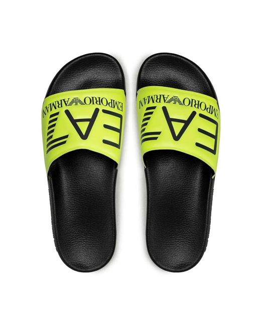 EA7 Schoenen ,Geel ,Gele Flip Flops & Slippers in het Yellow voor heren