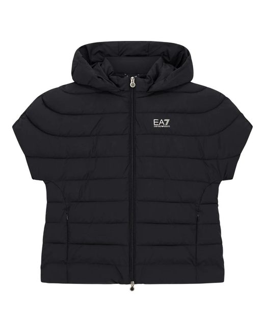 EA7 Jassen ,Zwart ,Polyester Mouwloze Jas in het Black
