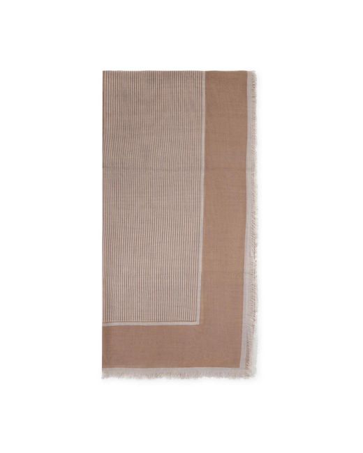 Saint Laurent Brown Winter Scarves