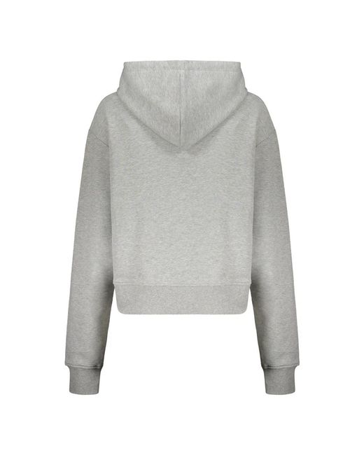 Balmain Hoodies & Sweatvesten ,Grijs ,Katoen Hoodie Met Bedrukt Logo in het Gray