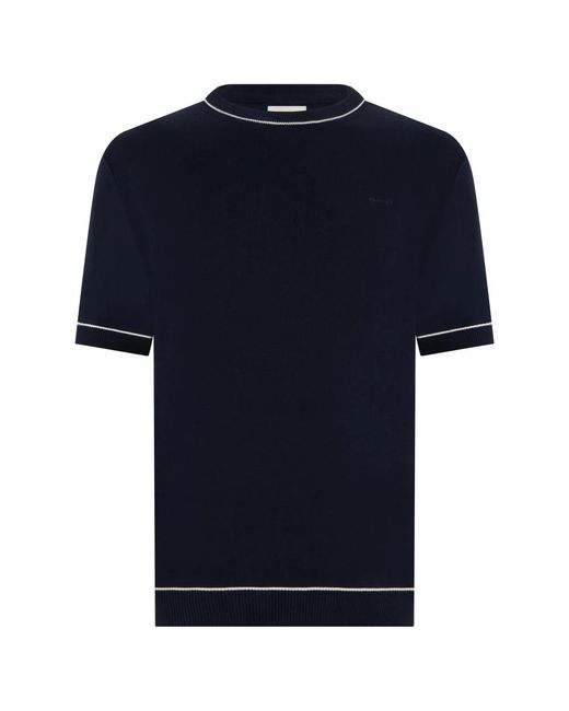 Gant Blue Round-Neck Knitwear for men