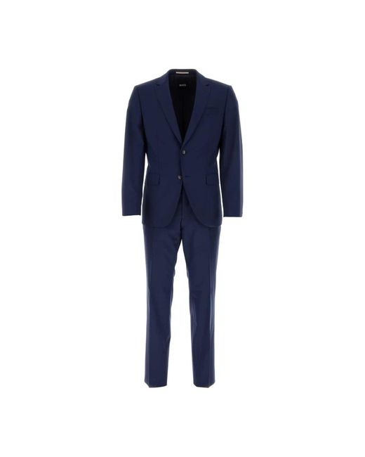 Boss Blue Single Breasted Suits for men