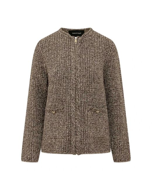 Fabiana Filippi Brown Tweed Jackets