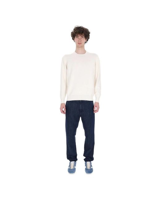 Drumohr White Round-Neck Knitwear for men