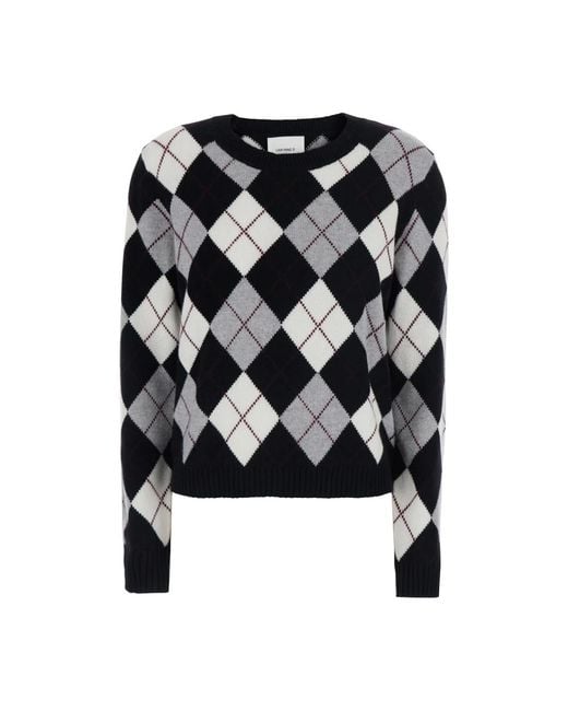 Lisa Yang Black Antoni Argyle Pullover