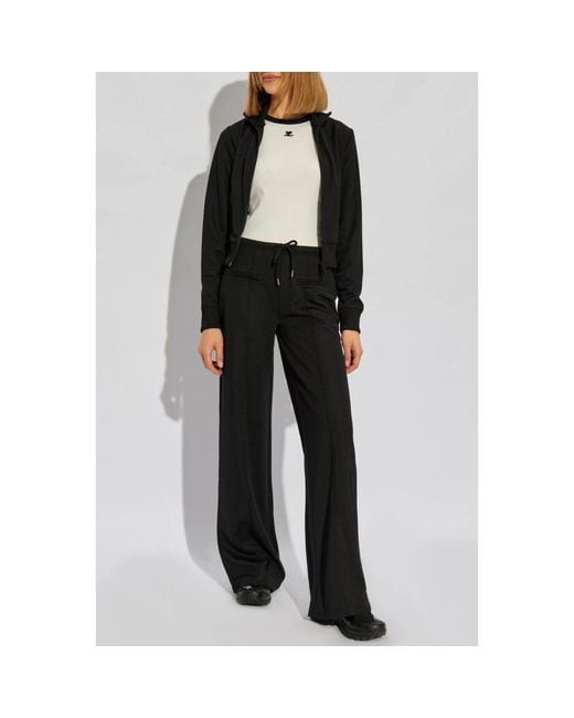 Wide Trousers Courreges de color Black