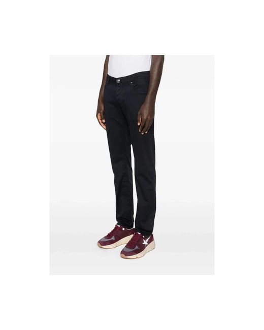 Jacob Cohen Black Studded-Detail Jeans for men