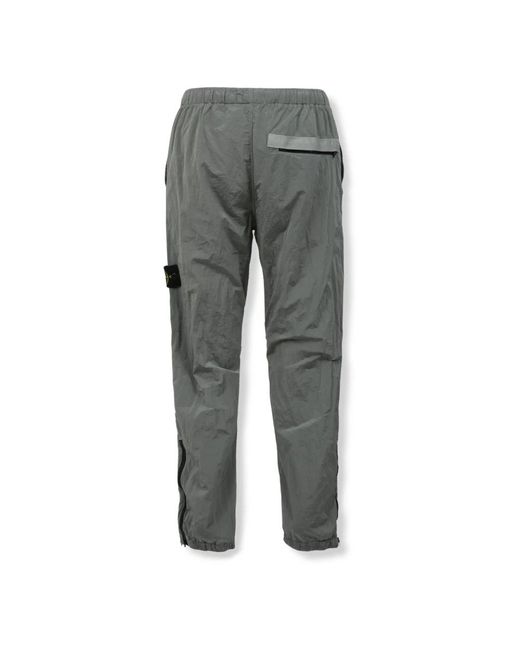 Stone Island Gray Slim-Fit Trousers for men