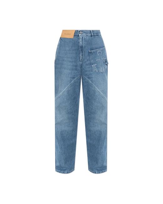J.W. Anderson Jeans Met Logo in het Blue