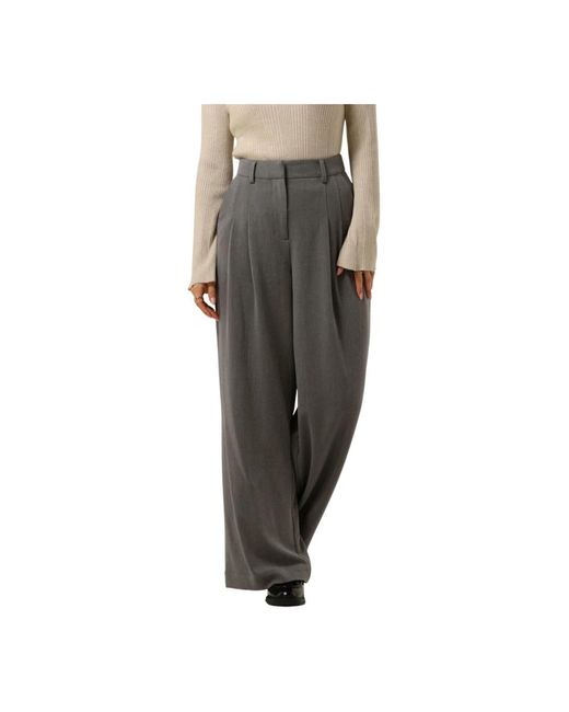 Moss Copenhagen Gray Weite Damen Hose Dunkelgrau