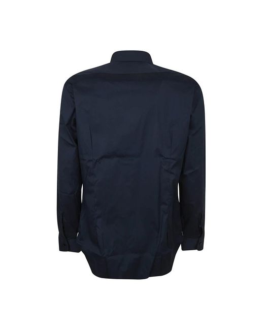 Barba Napoli Blue Casual Shirts for men