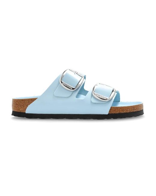 Birkenstock Blue Arizona Big Buckle High Shine Shoes