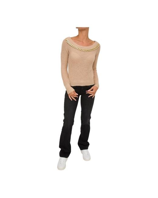 Guess Natural Round-Neck Knitwear
