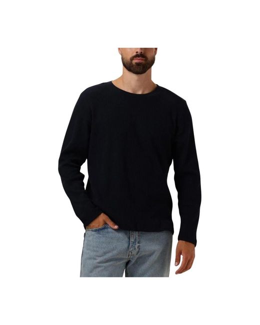 Anerkjendt Waffel Langarmshirt in Black für Herren