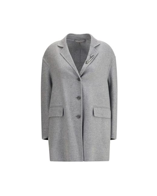 Single-Breasted Coats di Ermanno Scervino in Gray
