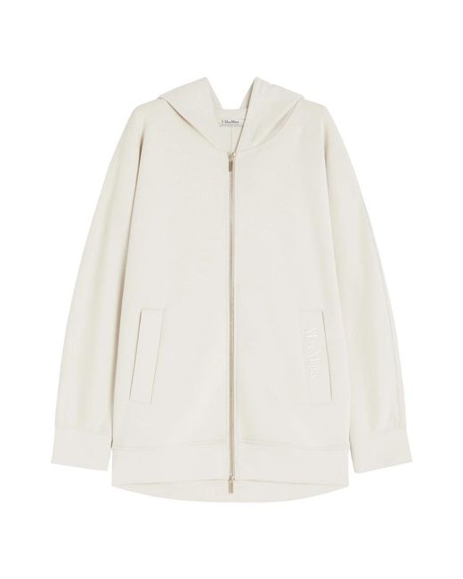 Max Mara Hoodies & Sweatvesten ,Wit ,Winter Wit Verbano Stijlvolle Jurk in het White