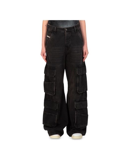 Cargo jeans di DIESEL in Black