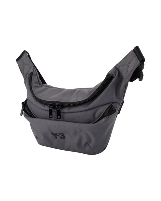 Y-3 Gray Bum Bags