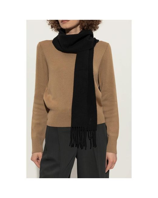AMI Wollen Sjaal Met Logo in het Black