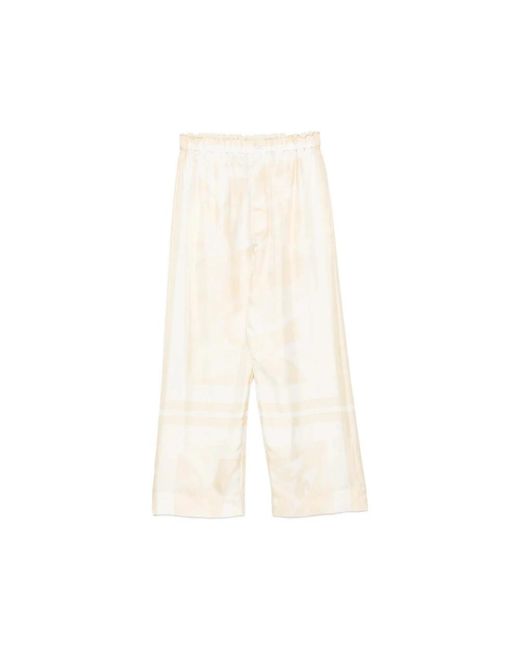Carven White Wide Trousers