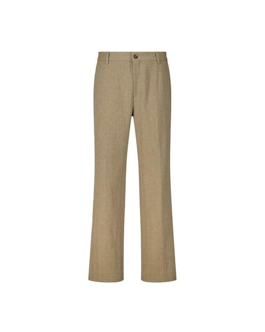 Golden Goose Deluxe Brand Natural Straight Trousers for men
