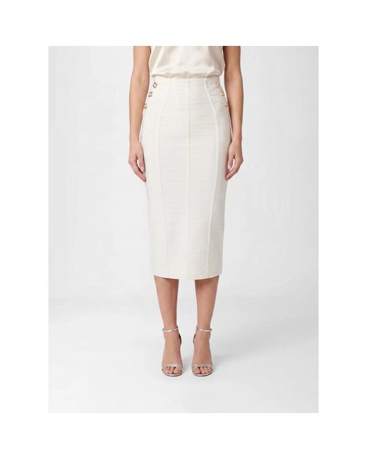 Elisabetta Franchi White Pencil Skirts