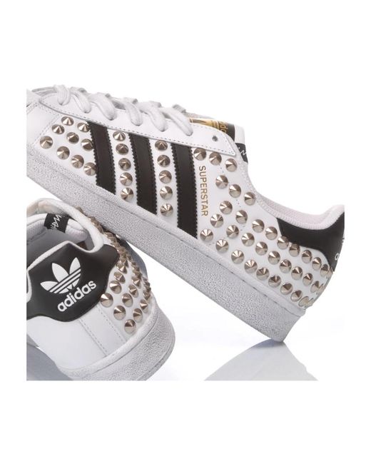 Adidas Handgefertigte silber weiße sneakers in White für Herren
