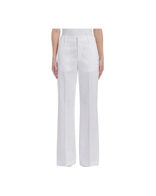 Dondup White Wide Trousers
