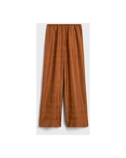 Wide Trousers di Totême  in Brown