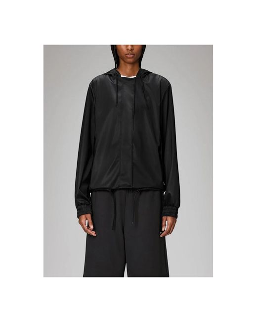 Rains Jassen ,Zwart ,Nylon String Jacket in het Black
