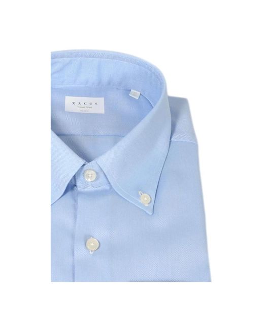 Xacus Overhemden ,Blauw ,Katoen Button Down Oxford Reis Shirt in het Blue voor heren