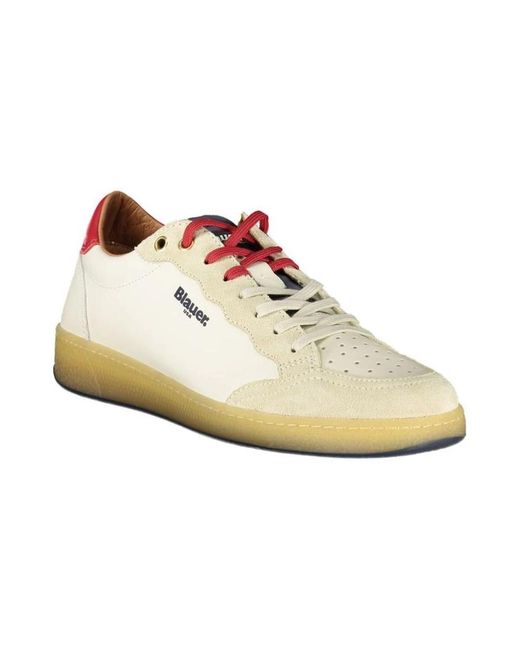 Blauer White Sneakers for men