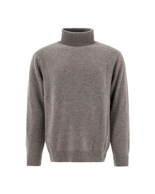 Beams Plus Gray Turtlenecks for men