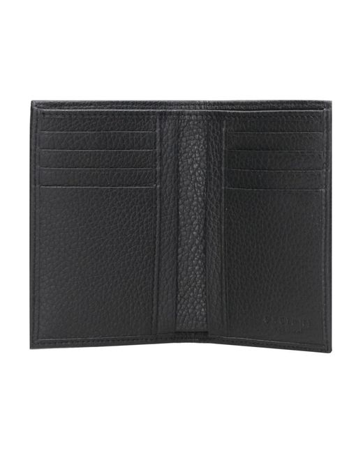 Orciani Accessoires ,Zwart ,Leer Zwarte Leren Portemonnee Met Anti-Kloon Bescherming in het Black voor heren