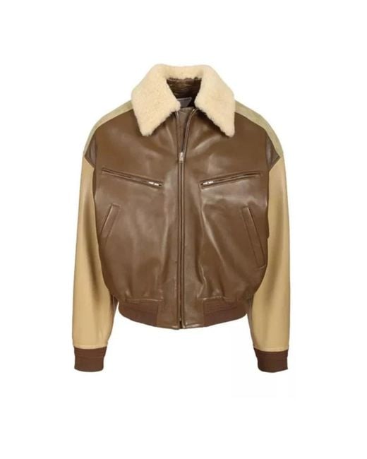 Bottega Veneta Brown Leather Jackets for men